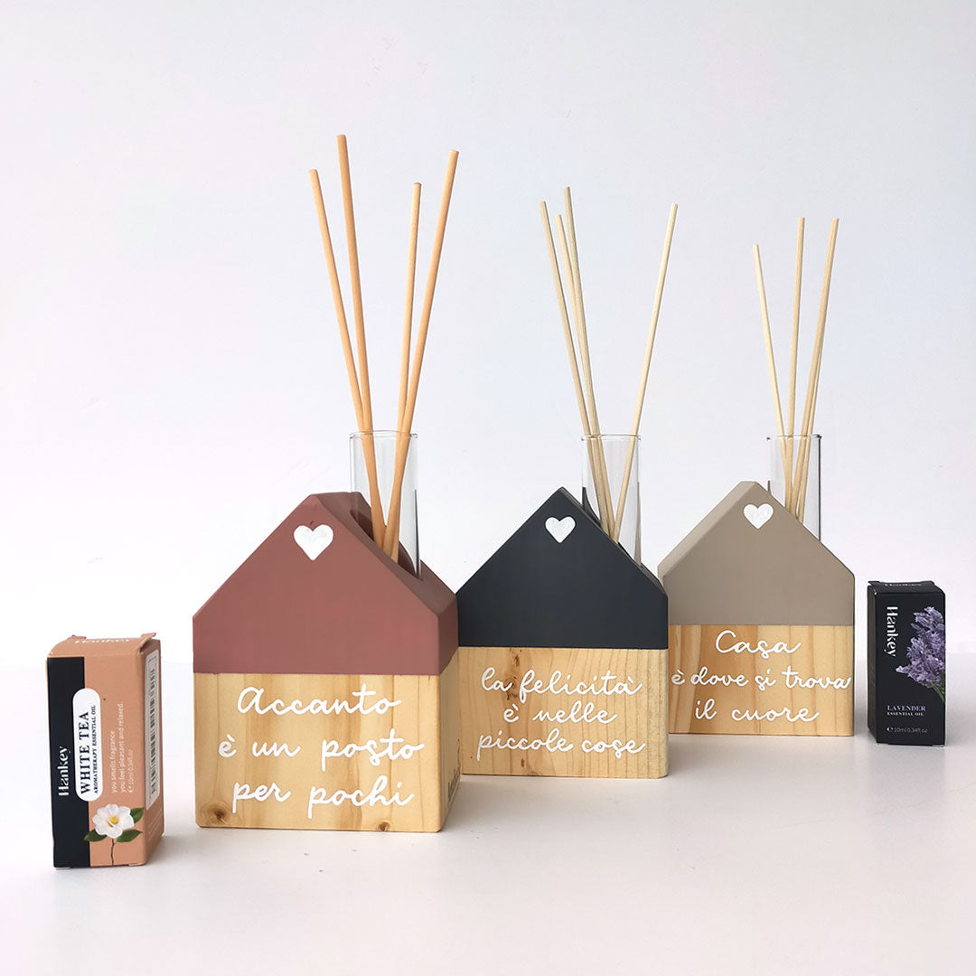 Casetta profumatore rosa antico