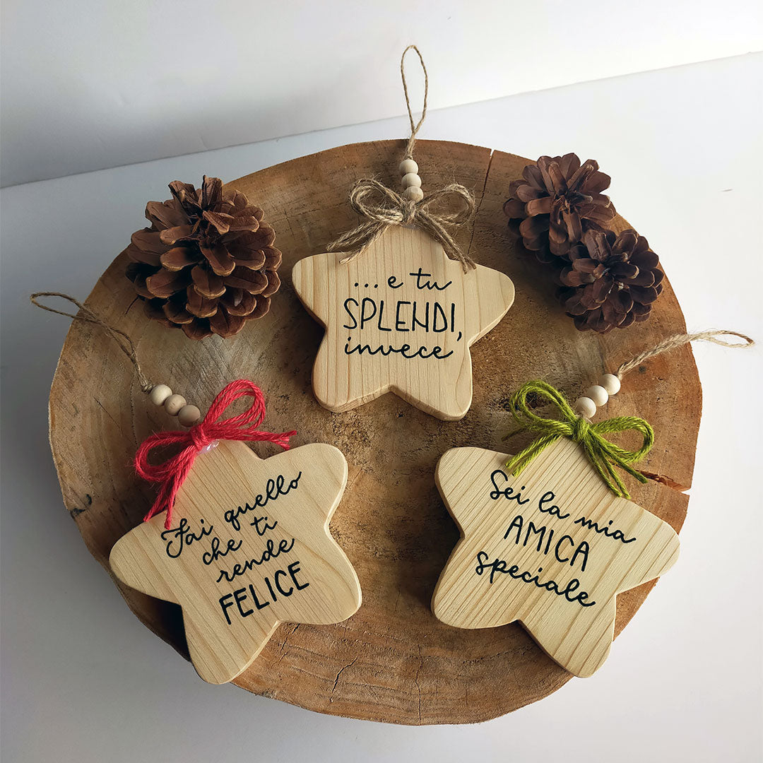 Stelle decorative in legno
