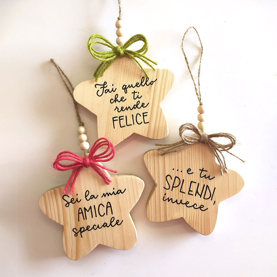 Stelle decorative in legno