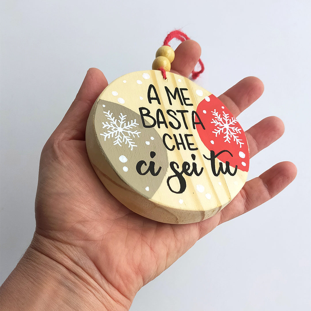 Dischetto decorativo in legno