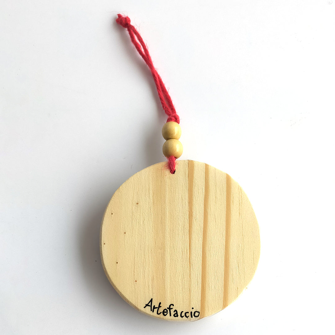 Dischetto decorativo in legno