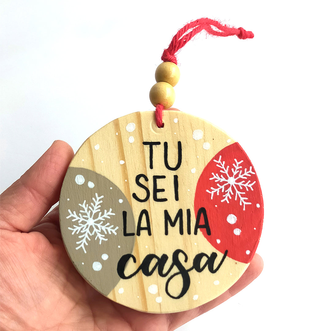 Dischetto decorativo in legno