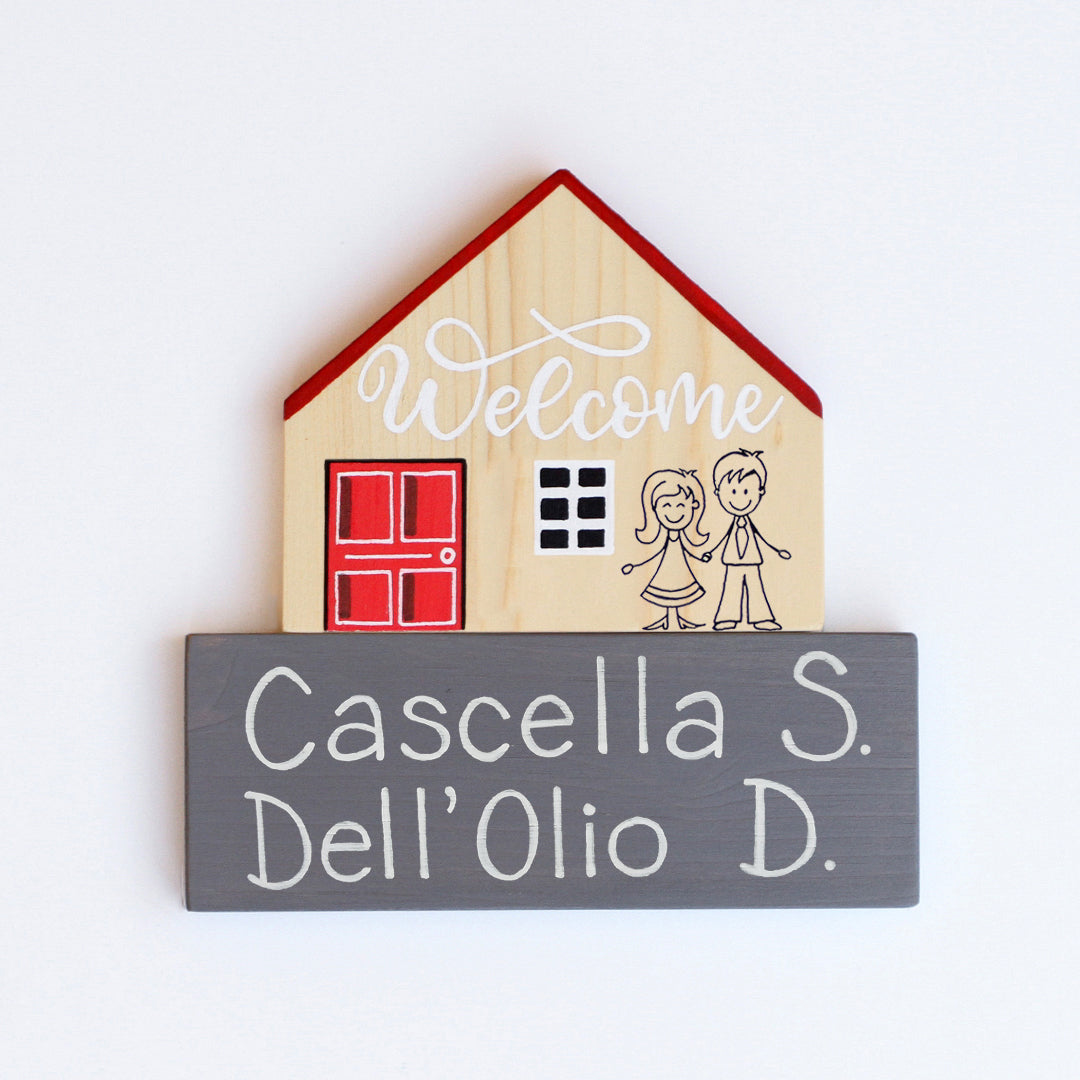 Dietroporta legno & rosso