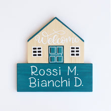 Carica l'immagine nel visualizzatore di Gallery, Dietroporta legno & blu petrolio