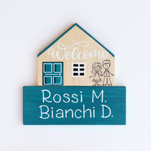 Carica l'immagine nel visualizzatore di Gallery, Dietroporta legno & blu petrolio