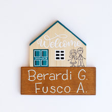 Carica l'immagine nel visualizzatore di Gallery, Dietroporta legno & blu petrolio