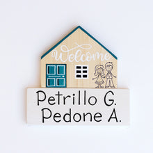 Carica l'immagine nel visualizzatore di Gallery, Dietroporta legno & blu petrolio