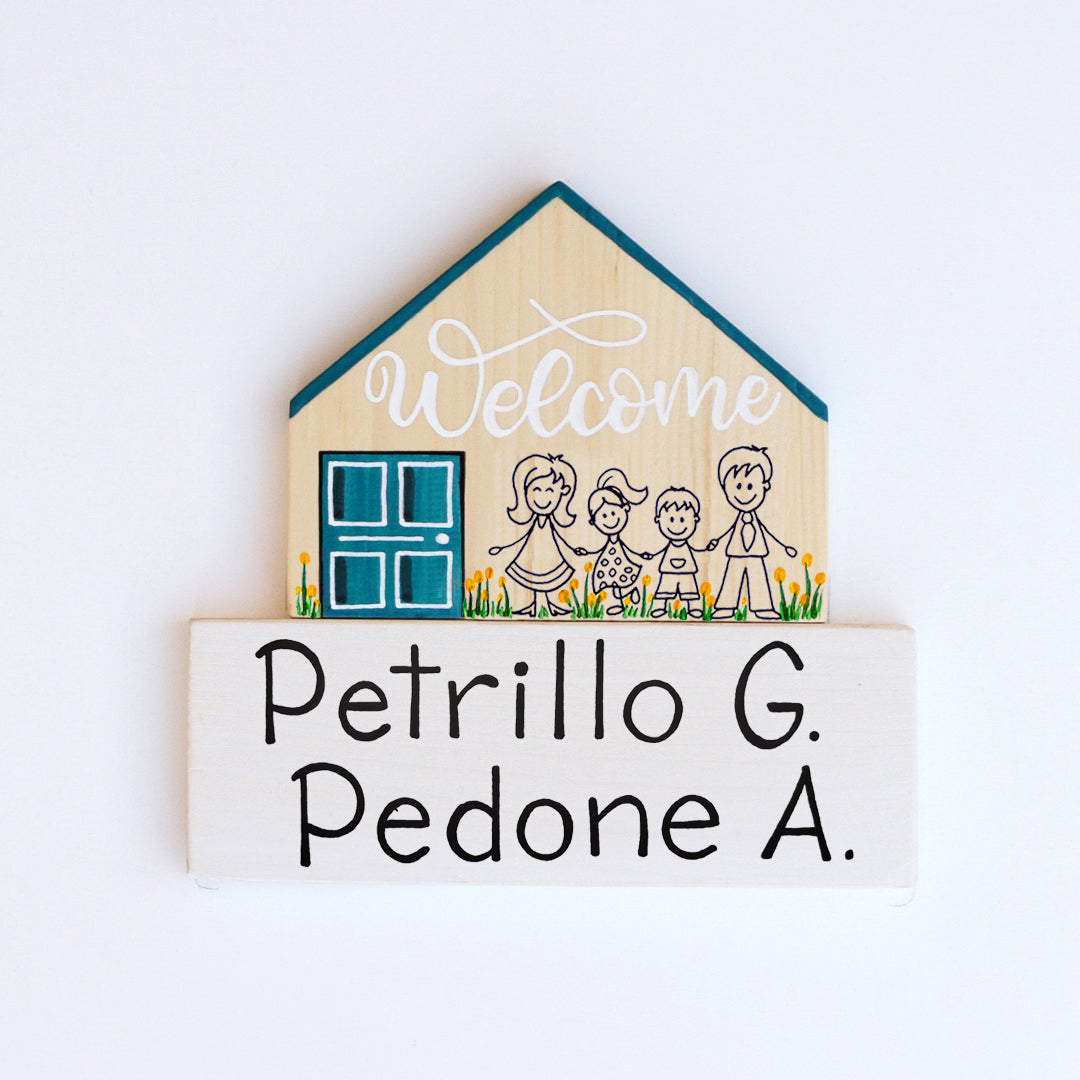 Dietroporta legno & blu petrolio