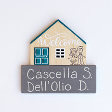 Carica l'immagine nel visualizzatore di Gallery, Dietroporta legno & blu petrolio