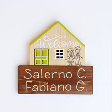 Carica l'immagine nel visualizzatore di Gallery, Dietroporta legno & verde acido