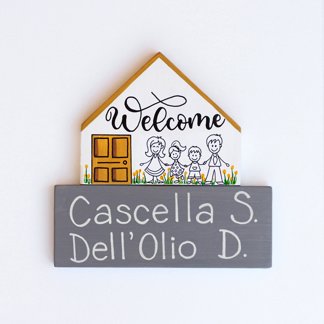 Dietroporta bianco & giallo senape