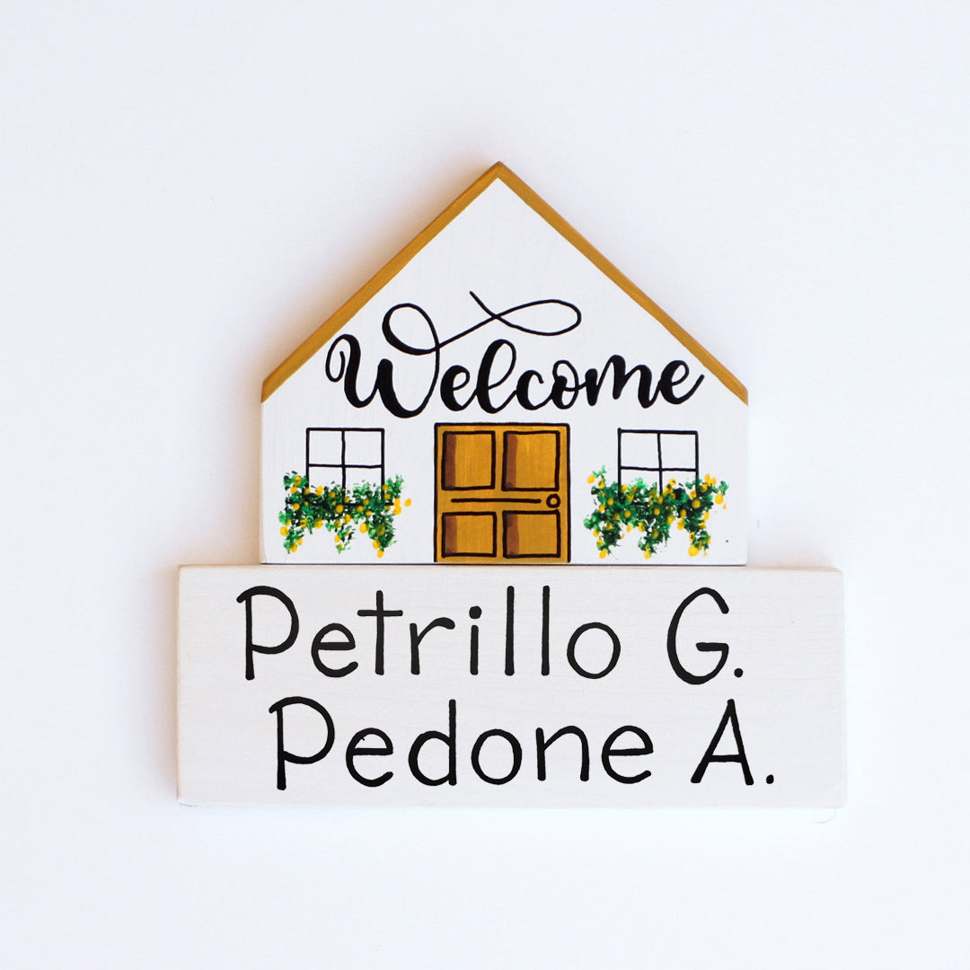 Dietroporta bianco & giallo senape