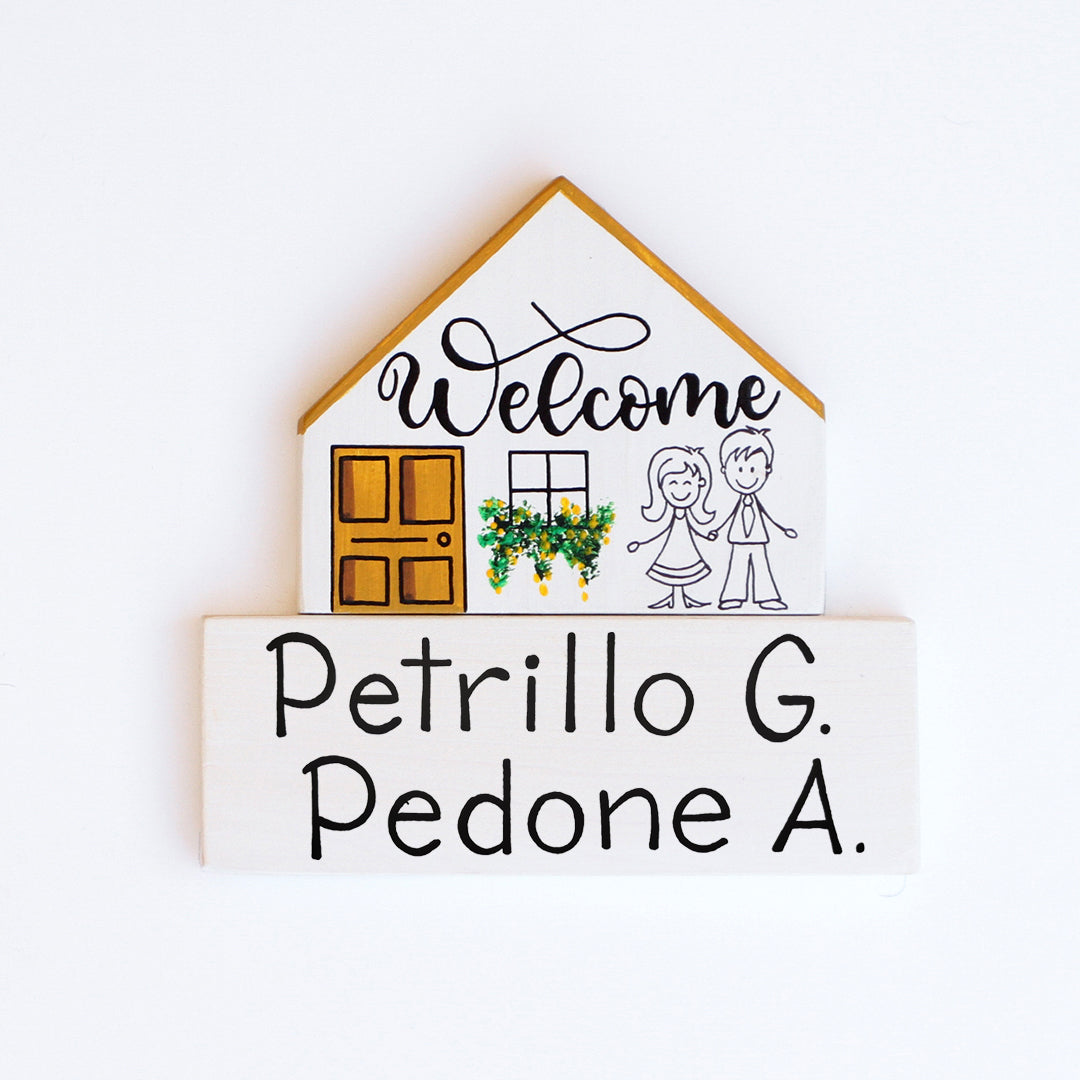 Dietroporta bianco & giallo senape