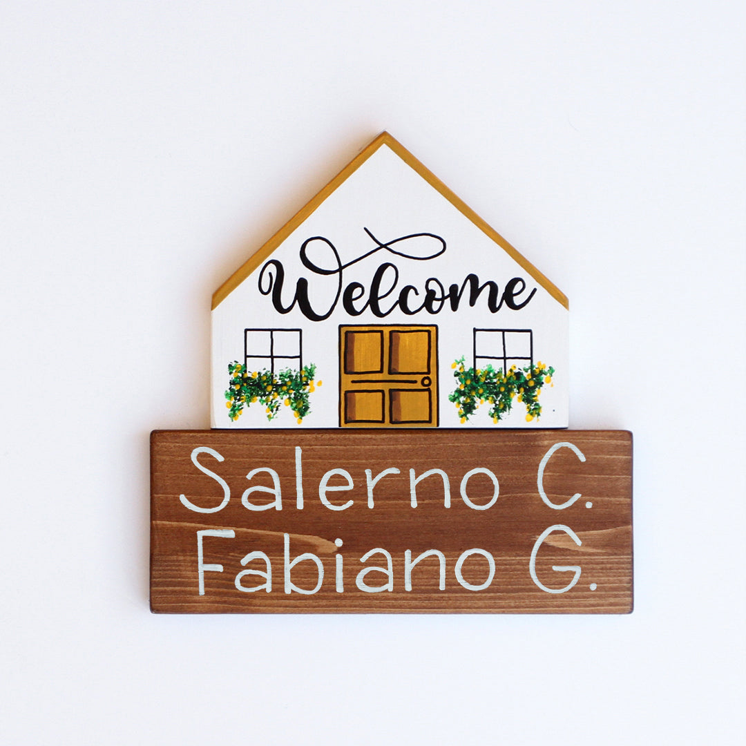 Dietroporta bianco & giallo senape