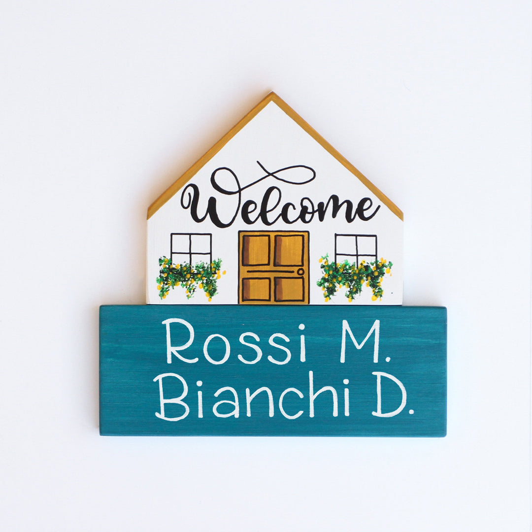 Dietroporta bianco & giallo senape