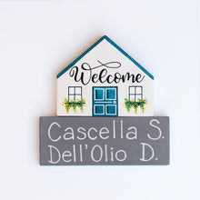 Carica l'immagine nel visualizzatore di Gallery, Dietroporta bianco & blu petrolio