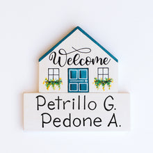 Carica l'immagine nel visualizzatore di Gallery, Dietroporta bianco & blu petrolio