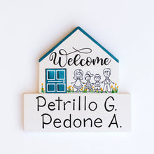 Carica l'immagine nel visualizzatore di Gallery, Dietroporta bianco & blu petrolio