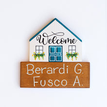 Carica l'immagine nel visualizzatore di Gallery, Dietroporta bianco & blu petrolio