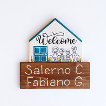 Carica l'immagine nel visualizzatore di Gallery, Dietroporta bianco & blu petrolio