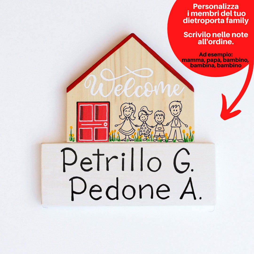 Dietroporta legno & rosso