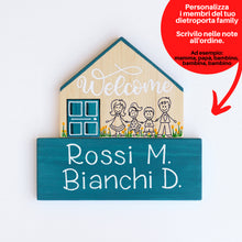 Carica l'immagine nel visualizzatore di Gallery, Dietroporta legno & blu petrolio