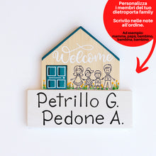 Carica l'immagine nel visualizzatore di Gallery, Dietroporta legno & blu petrolio