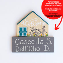 Carica l'immagine nel visualizzatore di Gallery, Dietroporta legno & blu petrolio