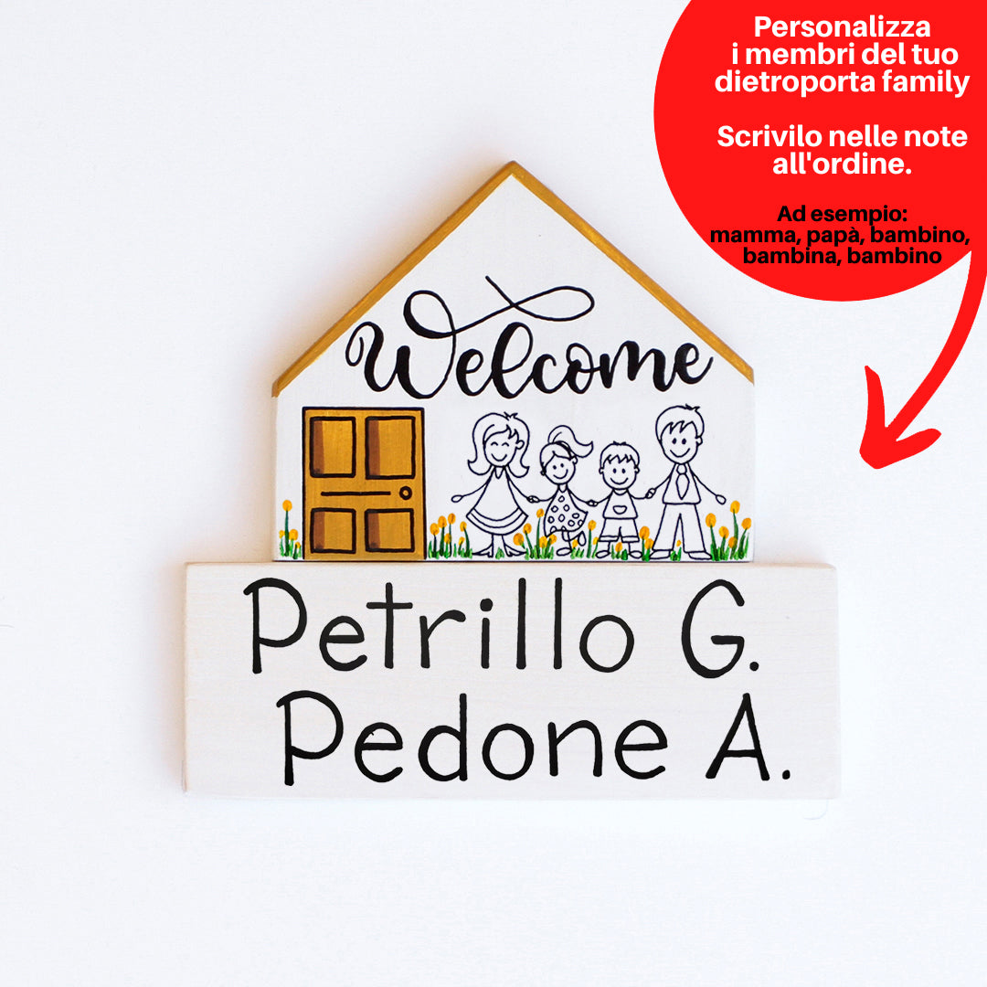 Dietroporta bianco & giallo senape