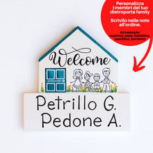 Carica l'immagine nel visualizzatore di Gallery, Dietroporta bianco & blu petrolio