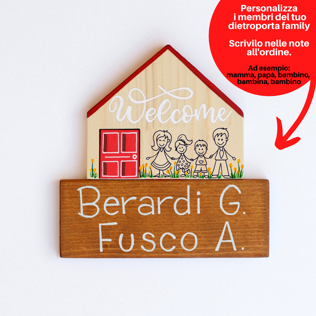 Dietroporta legno & rosso