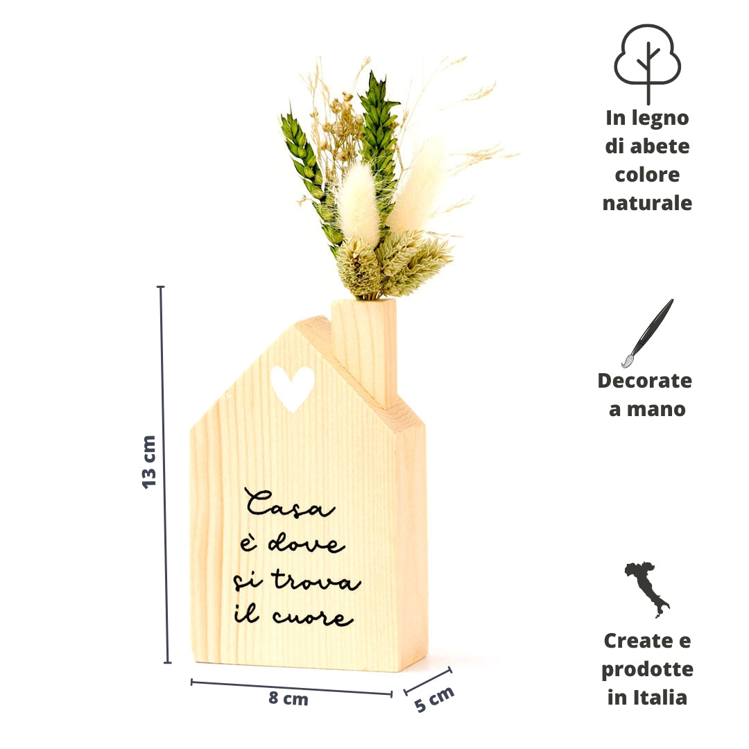casetta con fiori secchi verdi artefaccio 004
