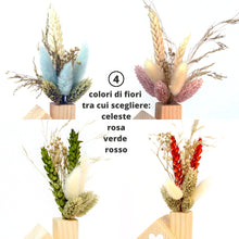 Carica l'immagine nel visualizzatore di Gallery, casetta con fiori secchi verdi artefaccio 005