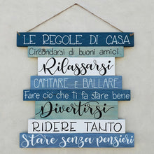 Carica l'immagine nel visualizzatore di Gallery, Regole di Casa - Azzurro Santorini