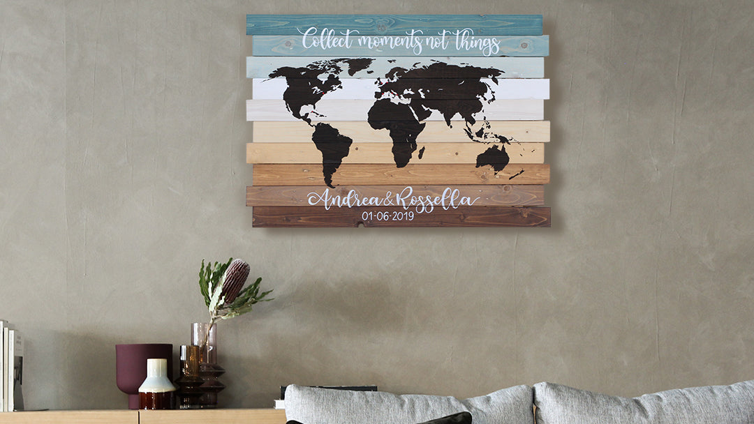 Planisfero in legno , Mappa mondo in legno: idea regalo nozze, anniversario, coppia, matrimonio
