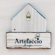 Carica l'immagine nel visualizzatore di Gallery, Dietroporta bianco &amp; blu petrolio
