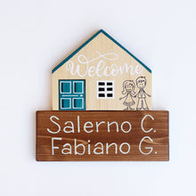 Carica l'immagine nel visualizzatore di Gallery, Dietroporta legno &amp; blu petrolio
