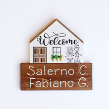 Carica l'immagine nel visualizzatore di Gallery, Dietroporta bianco &amp; marroncino
