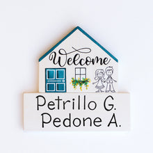 Carica l'immagine nel visualizzatore di Gallery, Dietroporta bianco &amp; blu petrolio
