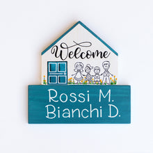 Carica l'immagine nel visualizzatore di Gallery, Dietroporta bianco &amp; blu petrolio
